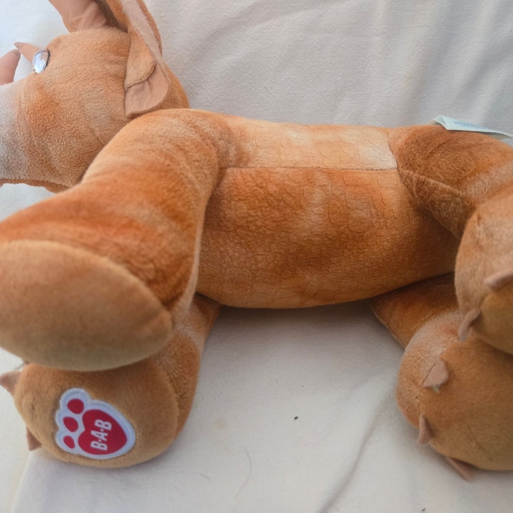 Build A Bear Triceratops Dinosaur Plush Sounds I Love You 17" brown orange 2015